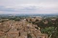Panoramic view of Siena city with historic buildings and streets Royalty Free Stock Photo