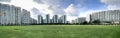 Panoramic view of Singapore Public Housing Apartments in Punggol District, Singapore Royalty Free Stock Photo