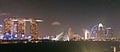 Panoramic View Of Singapore Skyline With Marina Bay Sands And Singapore Flyer