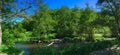 Panoramic view of the Sioule river Puy-de-Dome, Auvergne, France Royalty Free Stock Photo