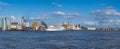 Panoramic view of the skyline of the city of Liverpool Royalty Free Stock Photo