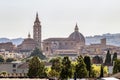 Panoramic view of the skyline of the historic center of Pistoia, Italy