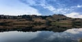 Panoramic View of a small lake in Canadian Landscape. Near Vernon, Okanagan Royalty Free Stock Photo