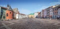 Panoramic view of Small Market Square - Krakow, Poland Royalty Free Stock Photo