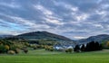 Panoramic view. Small town in valley. Germany. Royalty Free Stock Photo