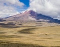 Panoramic view of snow capped Chimborazo volcano, Ecuador Royalty Free Stock Photo