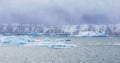 Panoramic view of Snow Hill Island in Antarctica during a snow storm. Royalty Free Stock Photo