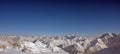 Panoramic view of snow mountai Royalty Free Stock Photo