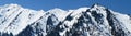 Almaty - Shymbulak Ski Resort Panoramic View Royalty Free Stock Photo