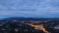 Panoramic view of Sochi city timelapse - resort at Black Sea coast of Russia, Krasnodar krai. Royalty Free Stock Photo