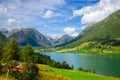 Panoramic  view of Sognefjord, one of the most beautiful fjords in Norway Royalty Free Stock Photo