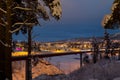 Panoramic view of Solleftea town in northern Sweden Royalty Free Stock Photo