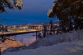 Panoramic view of Solleftea town in northern Sweden Royalty Free Stock Photo