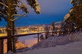 Panoramic view of Solleftea town in northern Sweden Royalty Free Stock Photo