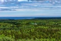 Panoramic view of Solovetsky Island from Sekirnaya Mountain