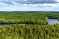 Panoramic view of Solovetsky Island from Sekirnaya Mountain