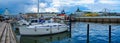 Panoramic view of the south harbor, in Helsinki Royalty Free Stock Photo