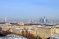 Panoramic view of the South-Western district of Moscow, Russia Royalty Free Stock Photo