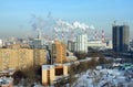 Panoramic view of south-western part of Moscow, Russia Royalty Free Stock Photo