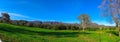 Panoramic view of the southern highlands Kangaroo Valley lush green pastures NSW Australia Royalty Free Stock Photo