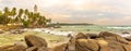 Panoramic view at Southern Point of Sri Lanka - Dondra Head Lighthouse Royalty Free Stock Photo