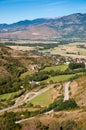 Panoramic view of spanish pirineos and Alp village