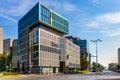 Srodmiescie business district along Grzybowska and Krolewska streets with Krolewska 18 office plaza in Warsaw, Poland