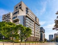 Srodmiescie business district along Grzybowska street with Grzybowska 2 office and residential plaza in Warsaw, Poland