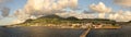 Panoramic view of St Kitts in the Caribbean