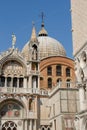 Panoramic view of St Mark Square with St Mark Basilica in Venice Royalty Free Stock Photo