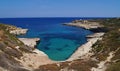 Vista panorÃ¡mica de St. Peter\'s Pool, Isla Sur, Malta Royalty Free Stock Photo