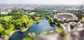 Panoramic view at Stadium of the Olympiapark in Munich, Germany