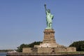 Panoramic view of Statue of Liberty and Liberty island, New York City, USA