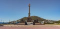 Panoramic view of the Stela City of Military Glory monument in Petropavlovsk, Russia.