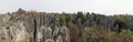 Panoramic view of the Stone forest in Kunming, Yunnan province, China also know as Shilin