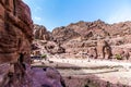 Panoramic view of `The Street of Facades`, Petra