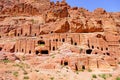 Panoramic View of Street of Facades in Petra, Jordan