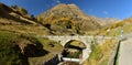 Panoramic view of the Stubai Alps from Timmelsjoch high alpine road. Texelgruppe nature park, South Tyrol, Italy