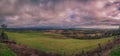 A panoramic view of the Studland and Godlingston Heath in Dorset Royalty Free Stock Photo