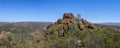 Panoramic view of the stunning rock formations of Pinnacles National Park Royalty Free Stock Photo