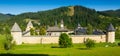Panorama of Sucevita Monastery, Romania Royalty Free Stock Photo