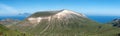 panoramic view of the sulfurous huge vulcano crater,