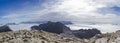 Panoramic view from summit Royalty Free Stock Photo