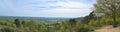 Panoramic view from the summit of Holmbury Hill, Surrey, UK