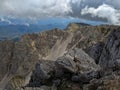 Panoramic view from the summit of Mount Sirente in Abruzzo during summer season Royalty Free Stock Photo