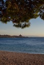 Panoramic view, sunset in Croatia Royalty Free Stock Photo