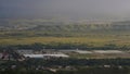 Panoramic view at sunset from a height of the suburbs of Kislovodsk Royalty Free Stock Photo