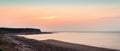 Panoramic view of sunset at Northumberland Strait Royalty Free Stock Photo