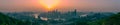 Panoramic view of Sunset over Skyscrapers of Chongqing City