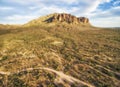 Panoramic view of Superstition Mountains, Arizona